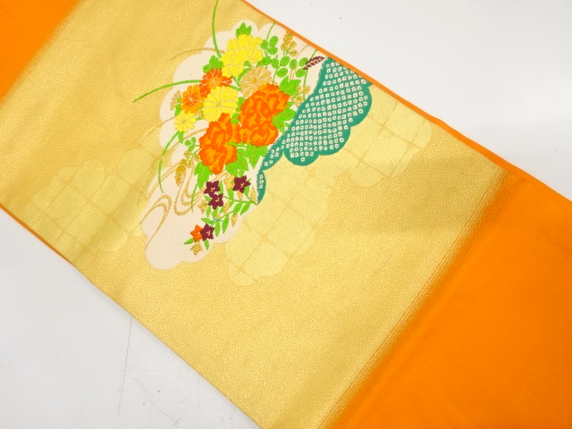 JAPANESE NAGOYA OBI / WOVEN KIKU